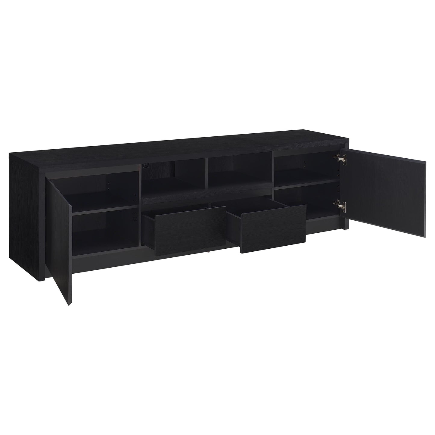  Coaster Furniture Winfield 706223-SET 3-piece Entertainment Center 78-inch TV Stand - Black IMAGE 7