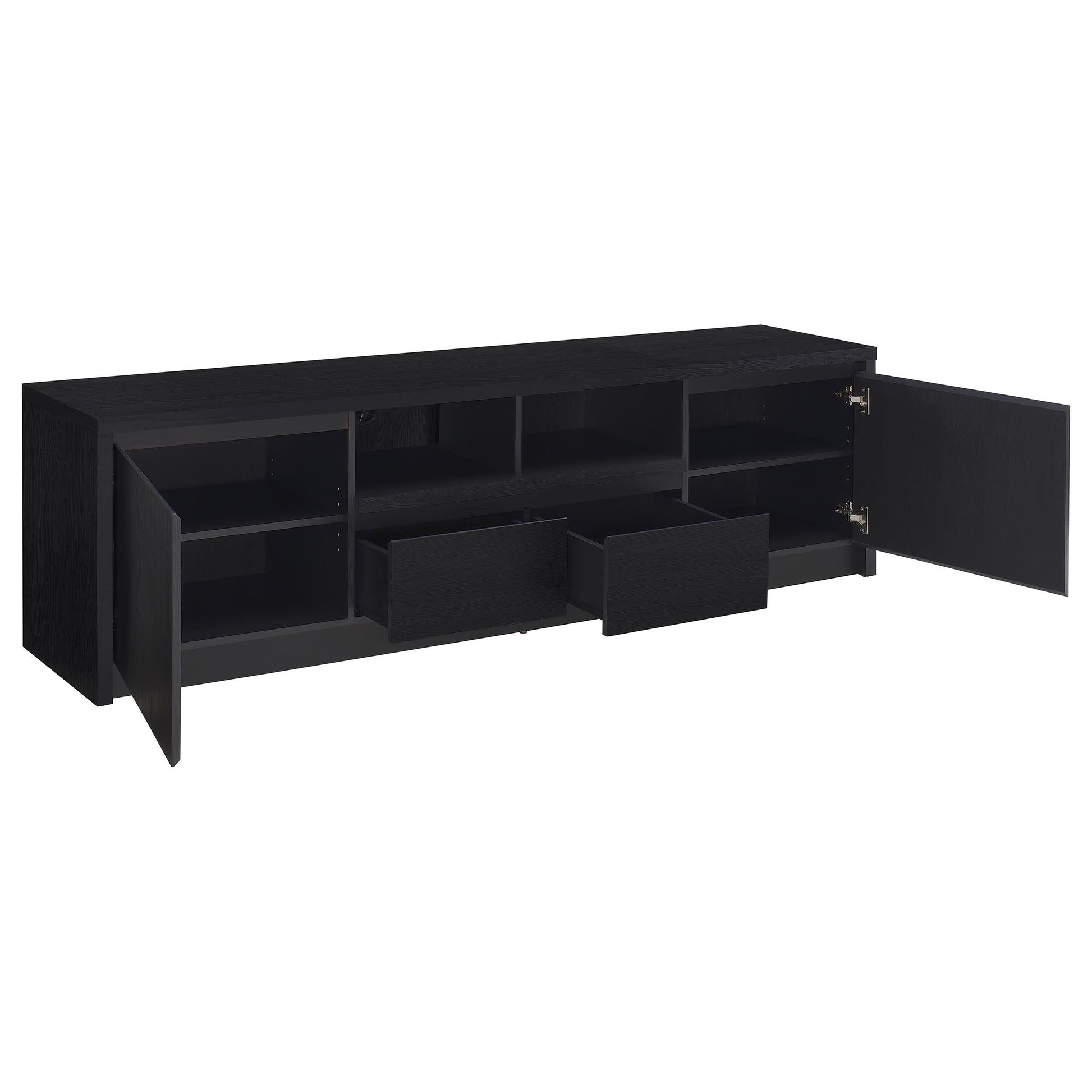  Coaster Furniture Winfield 706223-SET 3-piece Entertainment Center 78-inch TV Stand - Black IMAGE 7