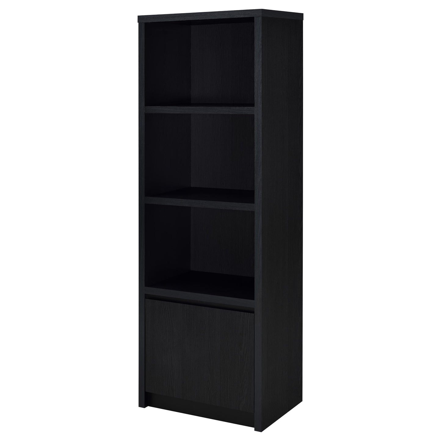  Coaster Furniture Winfield 706224 3-shelf Media Tower Entertainment Pier - Black IMAGE 1
