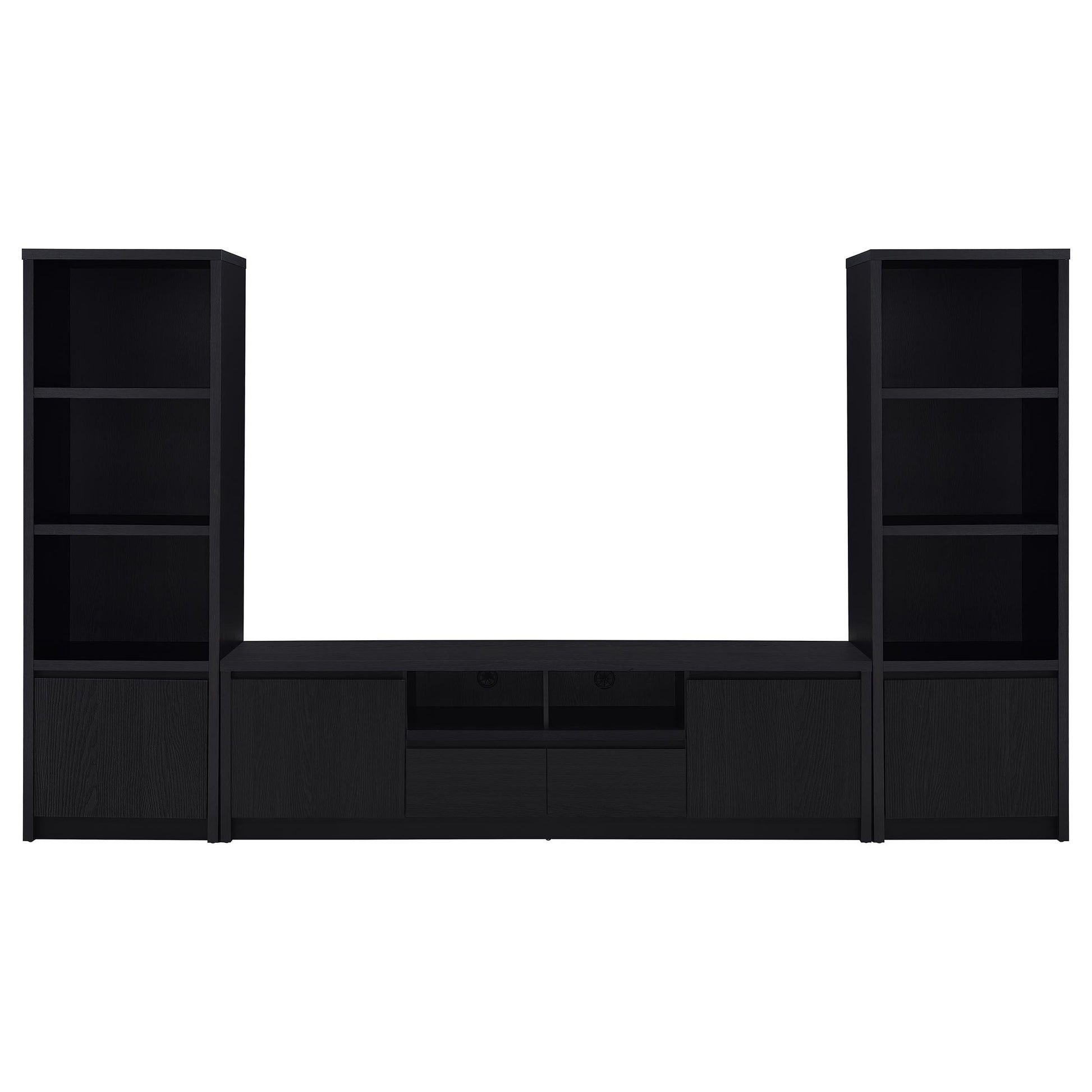  Coaster Furniture Winfield 706224 3-shelf Media Tower Entertainment Pier - Black IMAGE 12