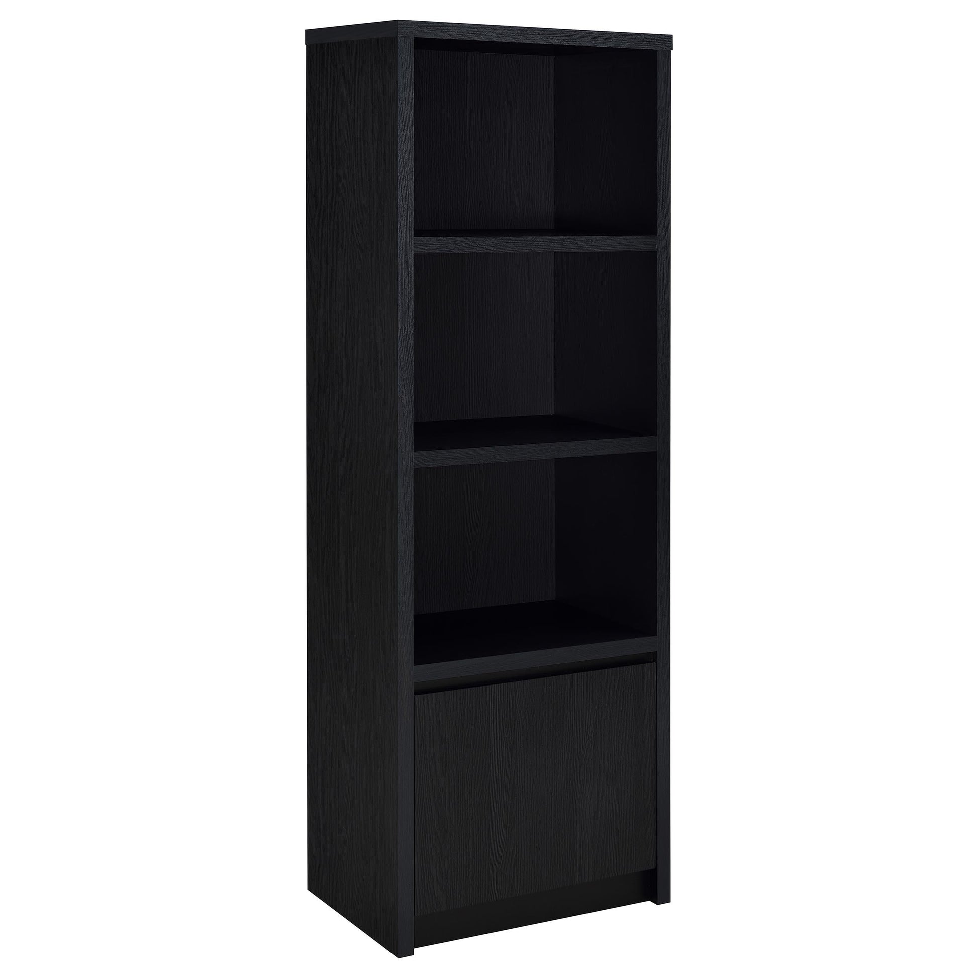  Coaster Furniture Winfield 706224 3-shelf Media Tower Entertainment Pier - Black IMAGE 2
