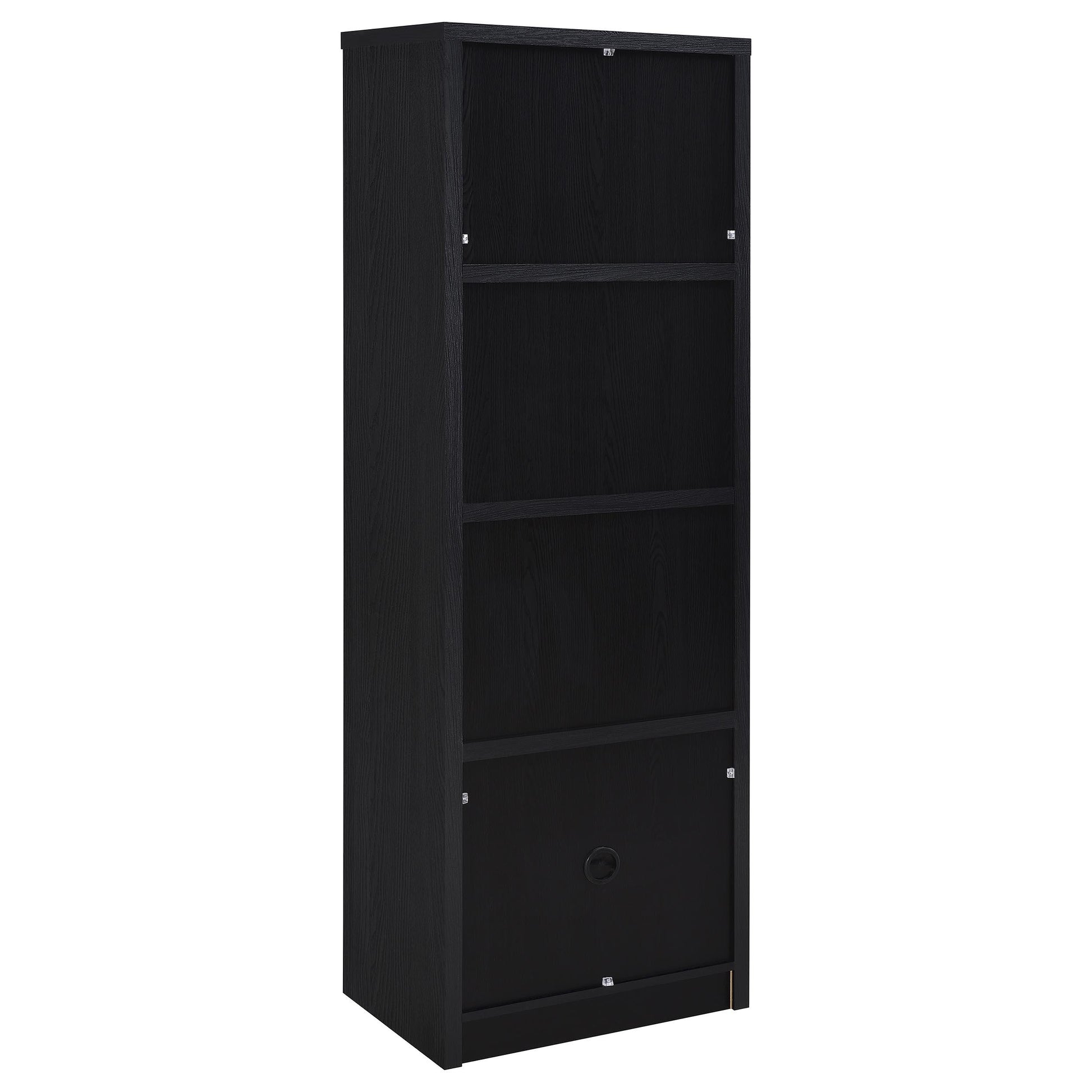  Coaster Furniture Winfield 706224 3-shelf Media Tower Entertainment Pier - Black IMAGE 7