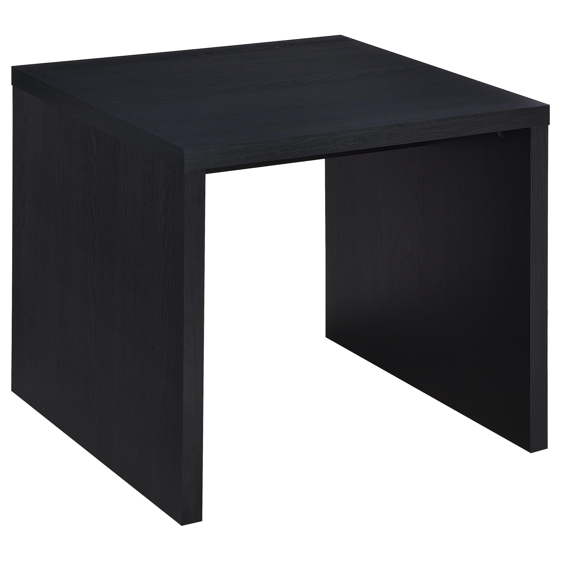  Coaster Furniture Knapp 706227 Engineered Wood Square End Table - Black IMAGE 1