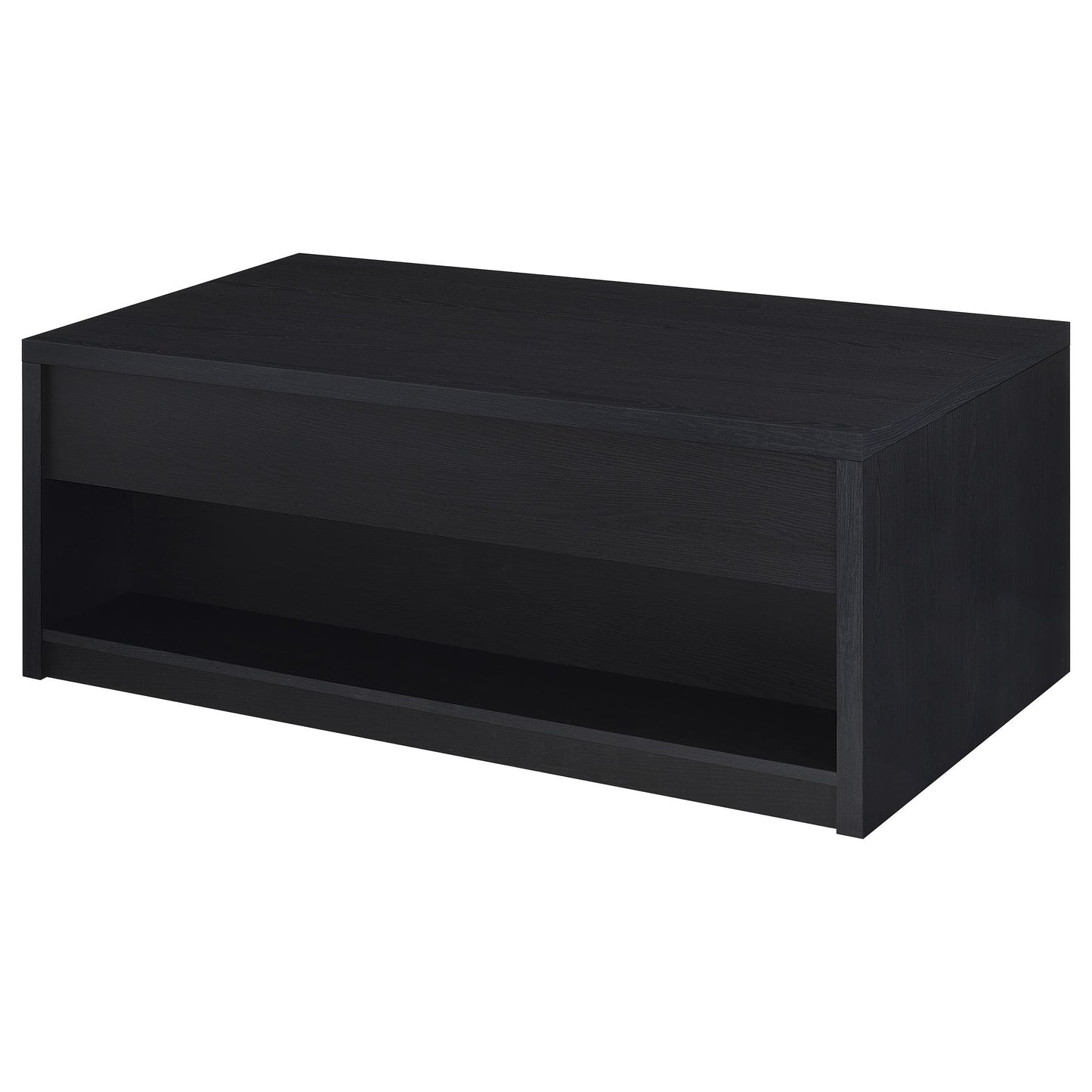  Coaster Furniture Knapp 706228 Lift Top Coffee Table with Dual Drawers - Black IMAGE 1