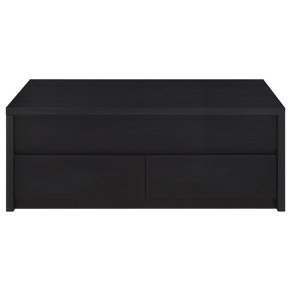 Coaster Furniture Knapp 706228 Lift Top Coffee Table with Dual Drawers - Black IMAGE 2