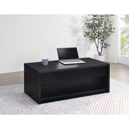  Coaster Furniture Knapp 706228 Lift Top Coffee Table with Dual Drawers - Black IMAGE 9