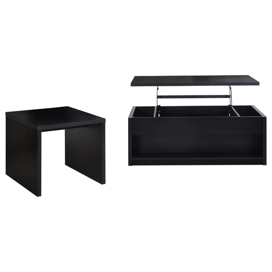  Coaster Furniture Knapp 706228-S2 2-piece Lift Top Coffee Table Set - Black IMAGE 1