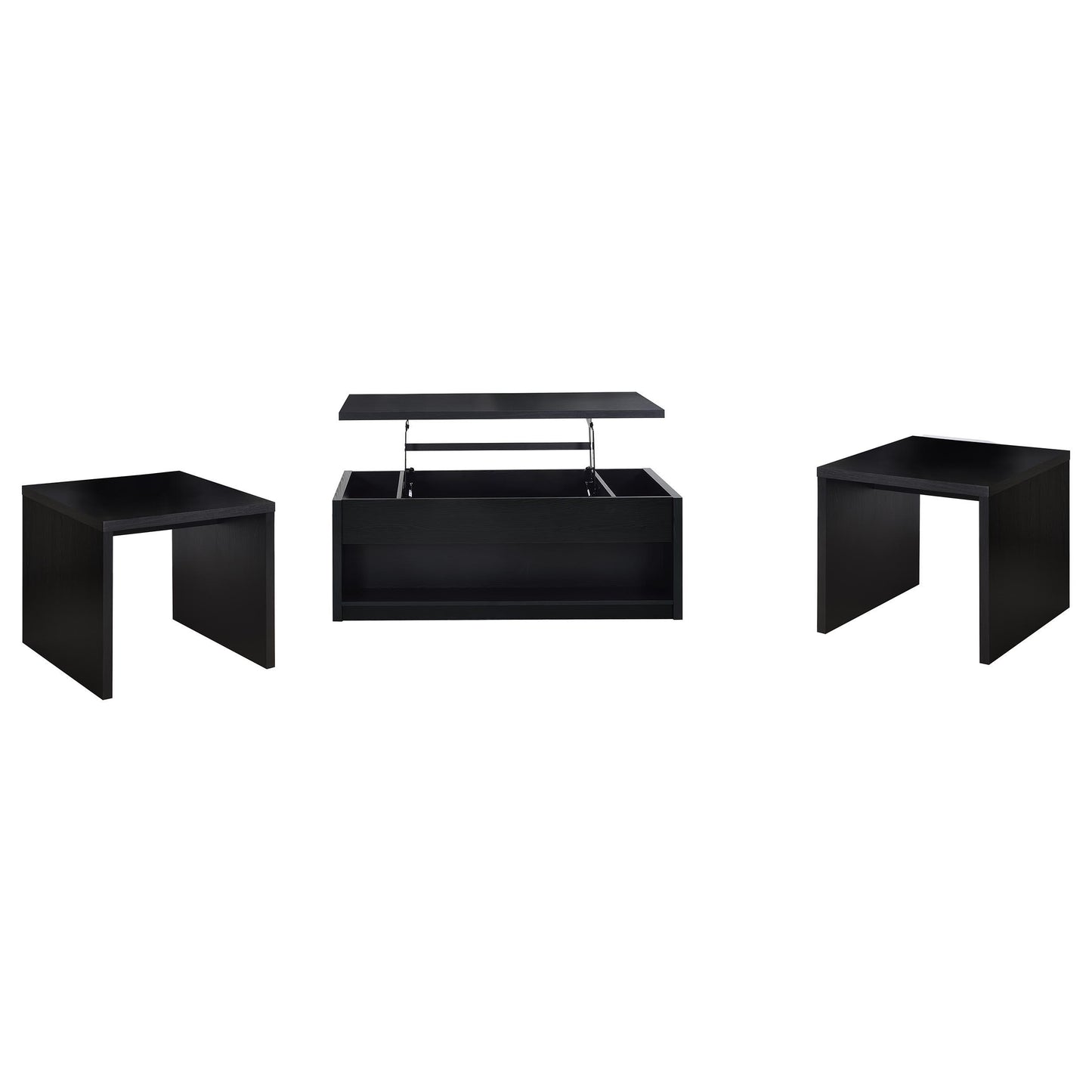  Coaster Furniture Knapp 706228-S3 3-piece Lift Top Coffee Table Set - Black IMAGE 1