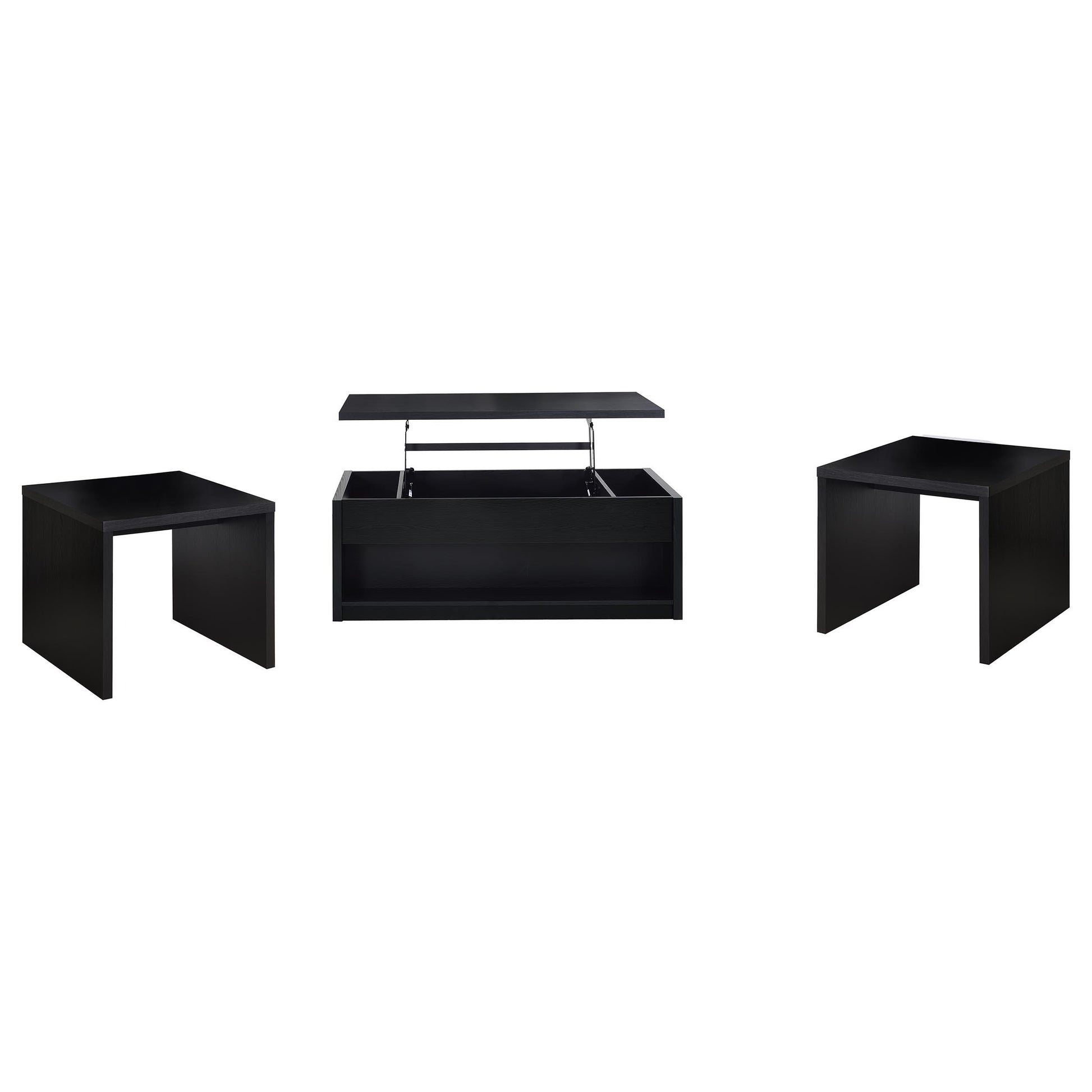  Coaster Furniture Knapp 706228-S3 3-piece Lift Top Coffee Table Set - Black IMAGE 1