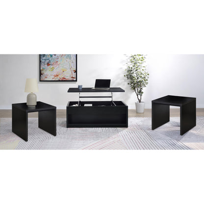  Coaster Furniture Knapp 706228-S3 3-piece Lift Top Coffee Table Set - Black IMAGE 2
