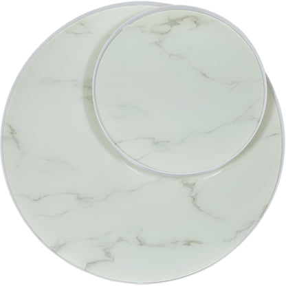  Coaster Furniture Briggs 706258 Round Marble Printed Glass Top Coffee Table - White IMAGE 10