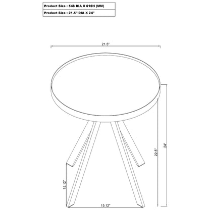 Coaster Furniture Briggs 706258-S3 3-piece Round Coffee and End Table Set - White IMAGE 7