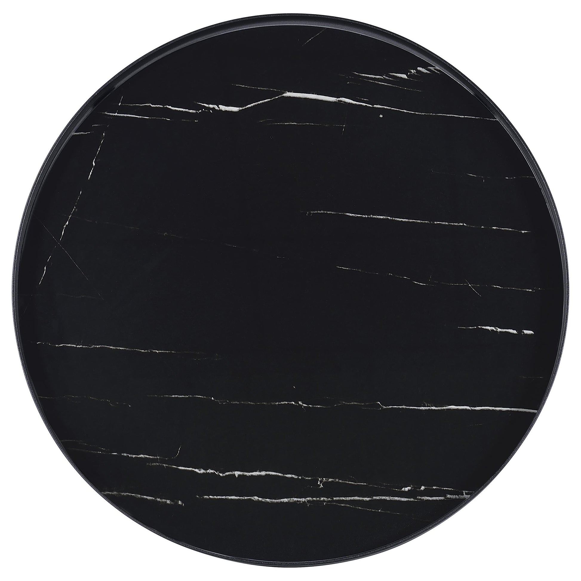  Coaster Furniture Briggs 706268-S3 3-piece Round Coffee and End Table Set - Black IMAGE 4