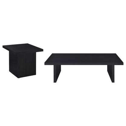  Coaster Furniture Max 706278-S2 2-piece Rectangular Coffee and End Table Set - Black IMAGE 1