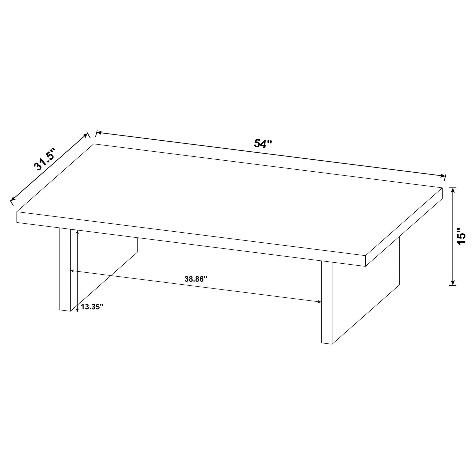  Coaster Furniture Max 706278-S3 3-piece Rectangular Coffee and End Table Set - Black IMAGE 14