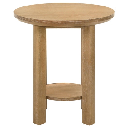  Coaster Furniture Ottowa 706298-S2 2-piece Round Wood Coffee Table Set - Light Oak IMAGE 11