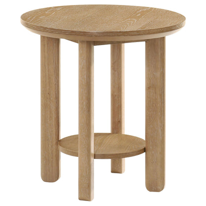  Coaster Furniture Ottowa 706298-S2 2-piece Round Wood Coffee Table Set - Light Oak IMAGE 9