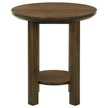  Coaster Furniture Ottowa 706308-S3 3-piece Round Wood Coffee Table Set - Brown IMAGE 11