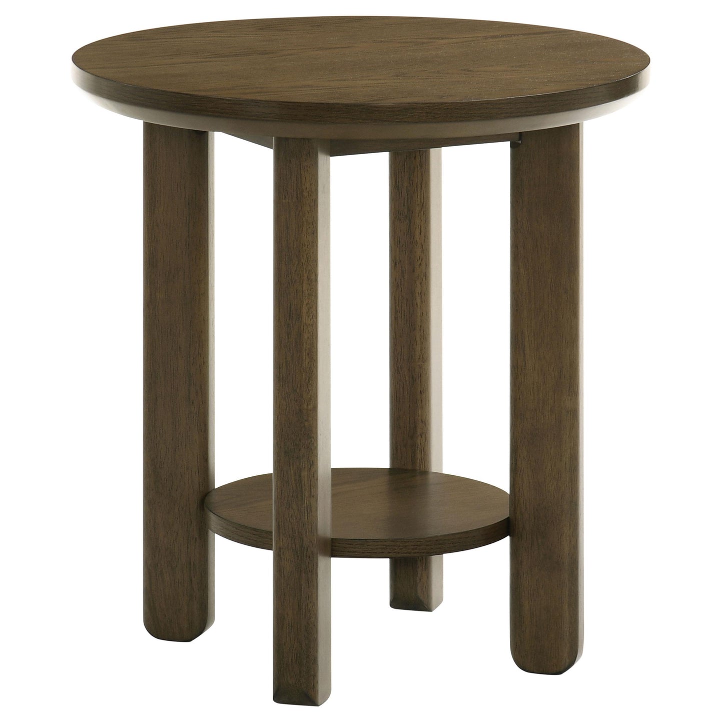 Coaster Furniture Ottowa 706308-S3 3-piece Round Wood Coffee Table Set - Brown IMAGE 9