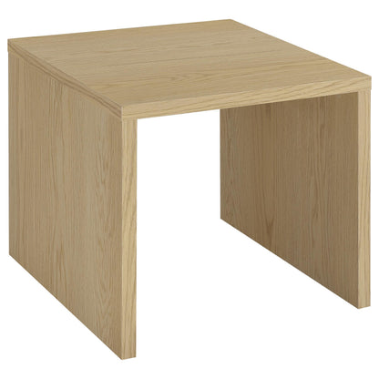  Coaster Furniture Canoga 706347 Engineered Wood Accent End Table - Light Oak IMAGE 2