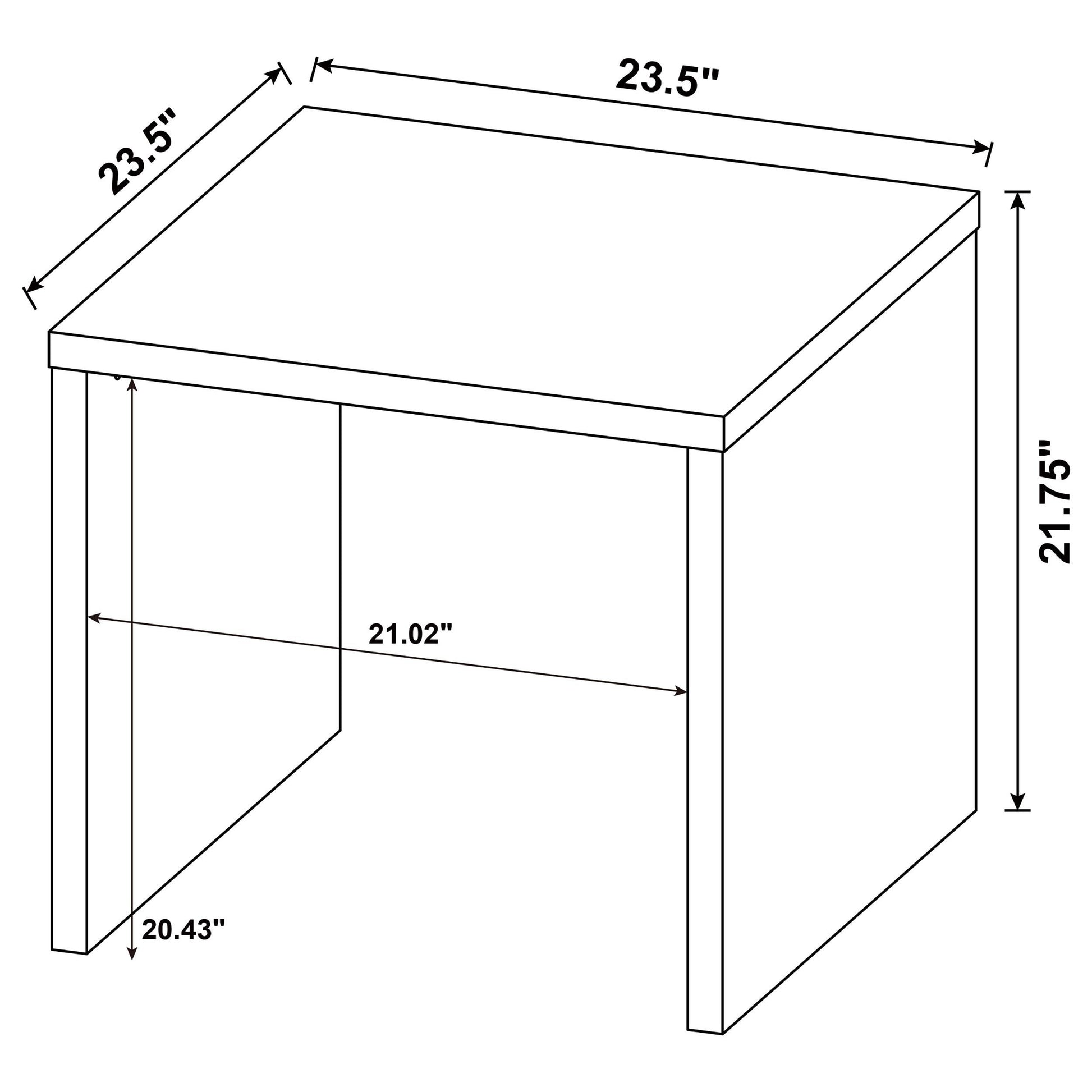 Coaster Furniture Canoga 706347 Engineered Wood Accent End Table - Light Oak IMAGE 5
