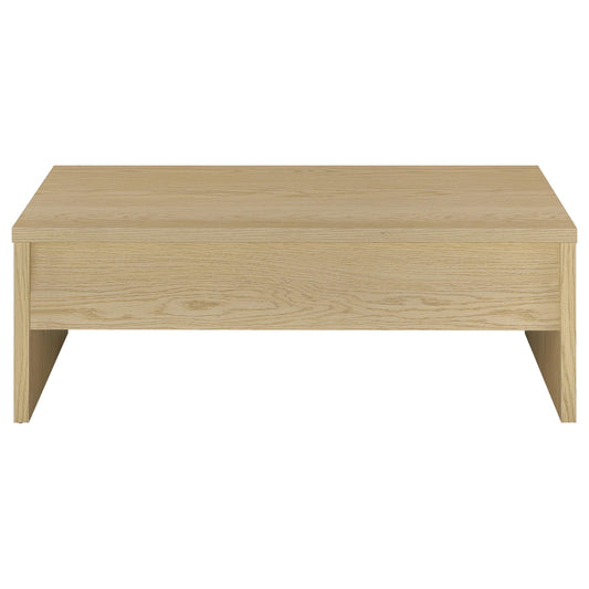  Coaster Furniture Canoga 706348 Engineered Wood Lift Top Coffee Table - Light Oak IMAGE 1