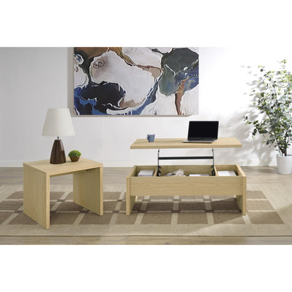  Coaster Furniture Canoga 706348 Engineered Wood Lift Top Coffee Table - Light Oak IMAGE 10