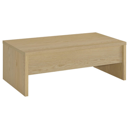  Coaster Furniture Canoga 706348 Engineered Wood Lift Top Coffee Table - Light Oak IMAGE 11