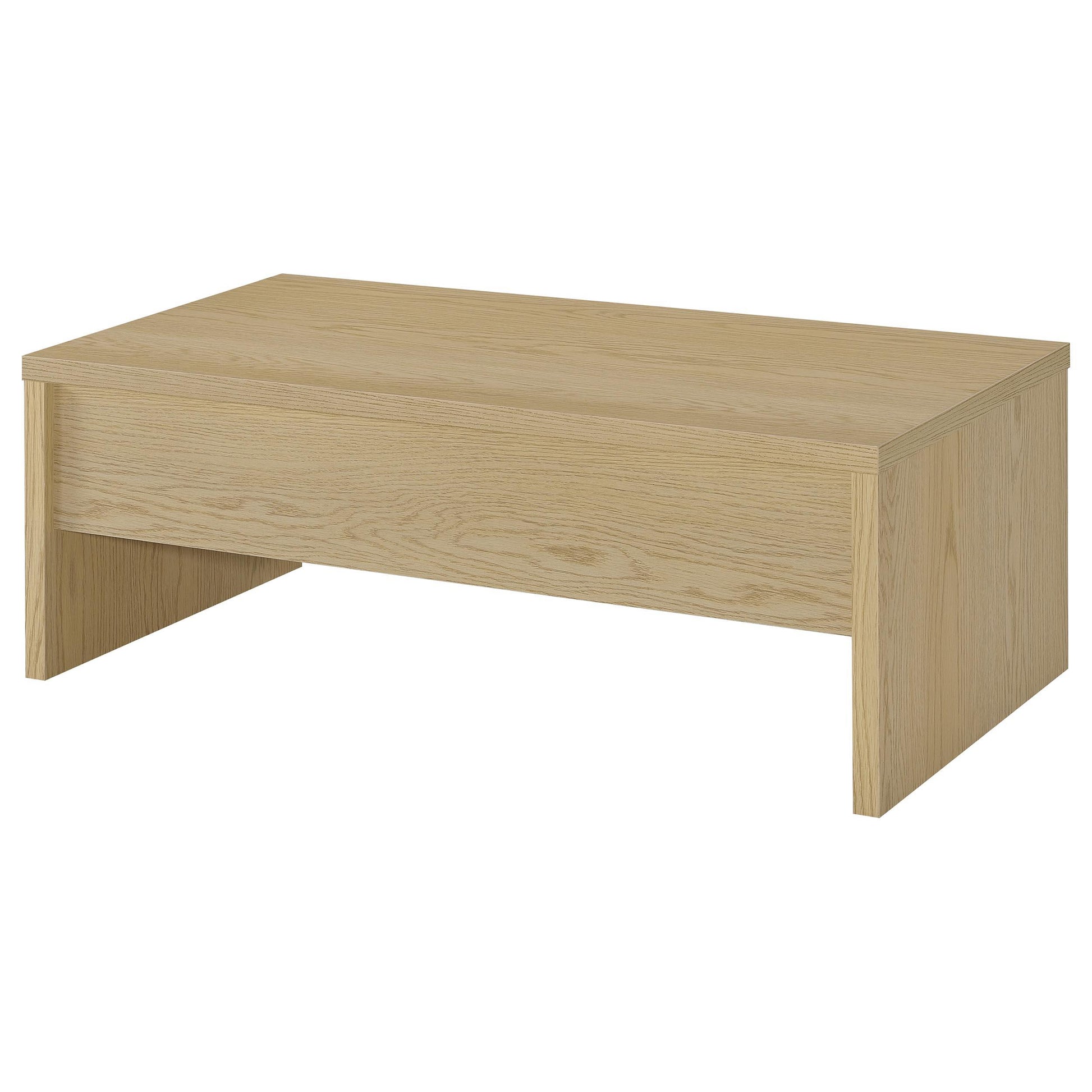  Coaster Furniture Canoga 706348 Engineered Wood Lift Top Coffee Table - Light Oak IMAGE 4