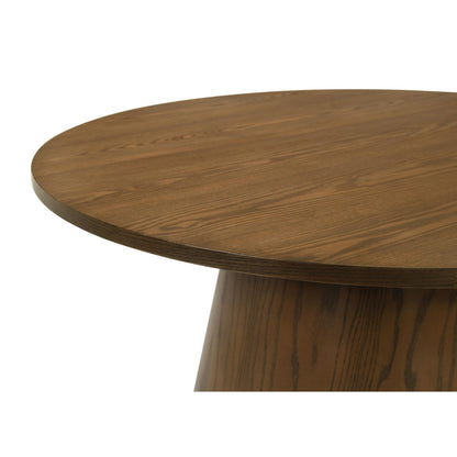  Coaster Furniture Franklin 706437 Round Wood Pedestal End Table - Dark Brown IMAGE 4