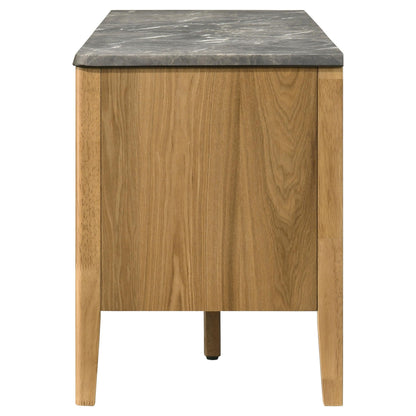  Coaster Furniture Bradley 706442 63-inch 2-Door SmartTop TV Stand - Grey/Natural IMAGE 10