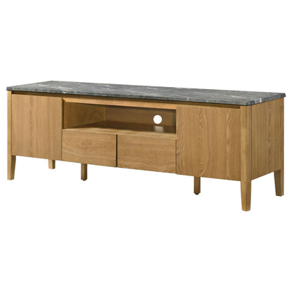  Coaster Furniture Bradley 706442 63-inch 2-Door SmartTop TV Stand - Grey/Natural IMAGE 11