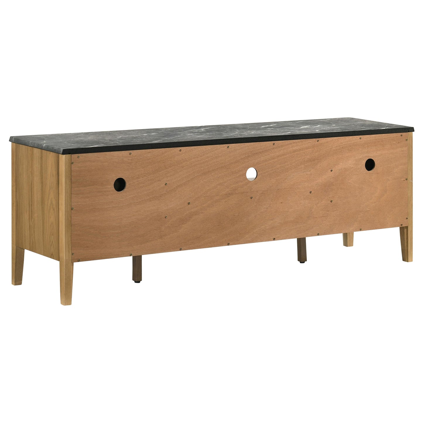  Coaster Furniture Bradley 706442 63-inch 2-Door SmartTop TV Stand - Grey/Natural IMAGE 5