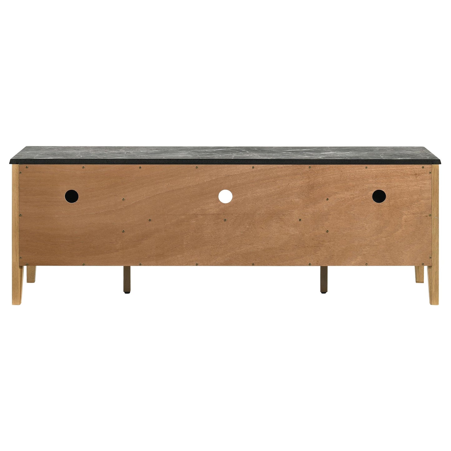  Coaster Furniture Bradley 706442 63-inch 2-Door SmartTop TV Stand - Grey/Natural IMAGE 6