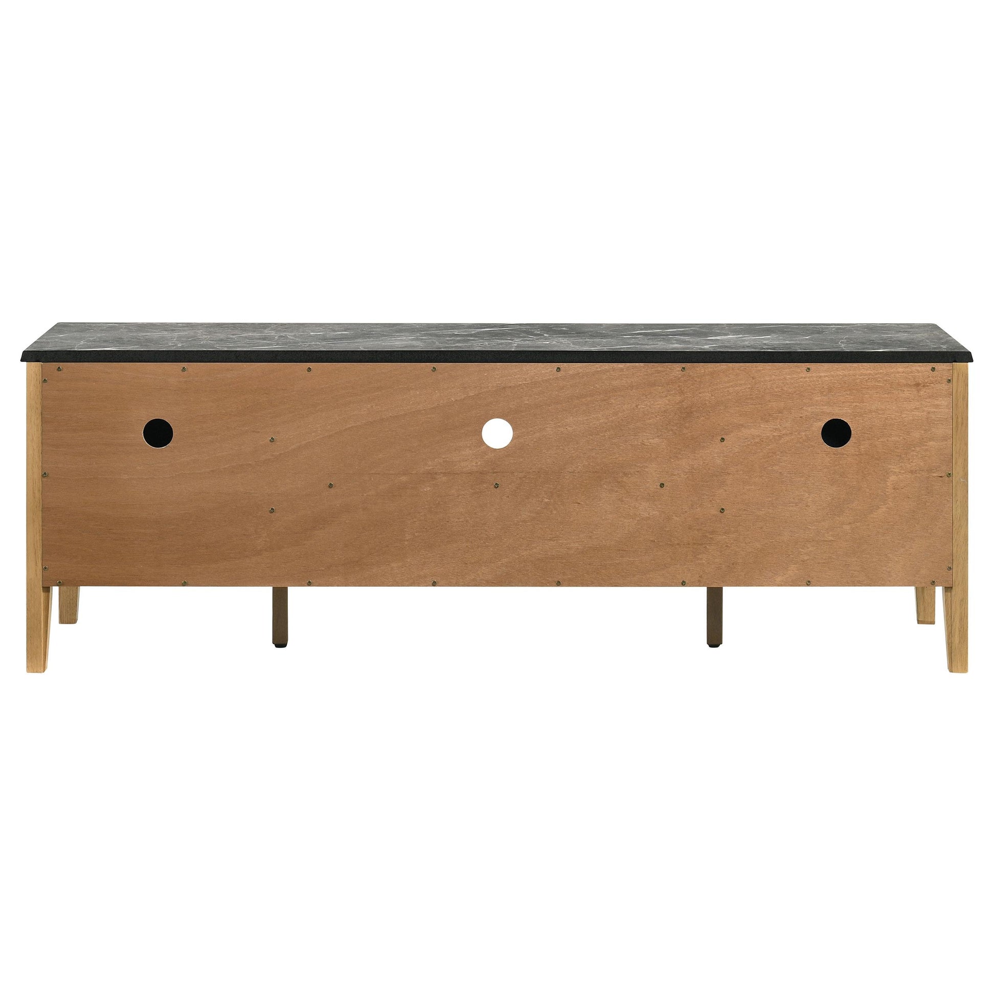  Coaster Furniture Bradley 706442 63-inch 2-Door SmartTop TV Stand - Grey/Natural IMAGE 6