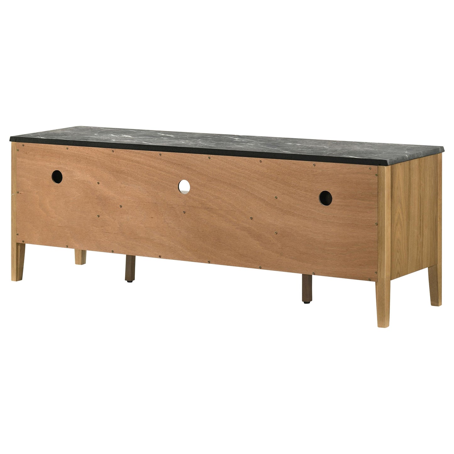  Coaster Furniture Bradley 706442 63-inch 2-Door SmartTop TV Stand - Grey/Natural IMAGE 8