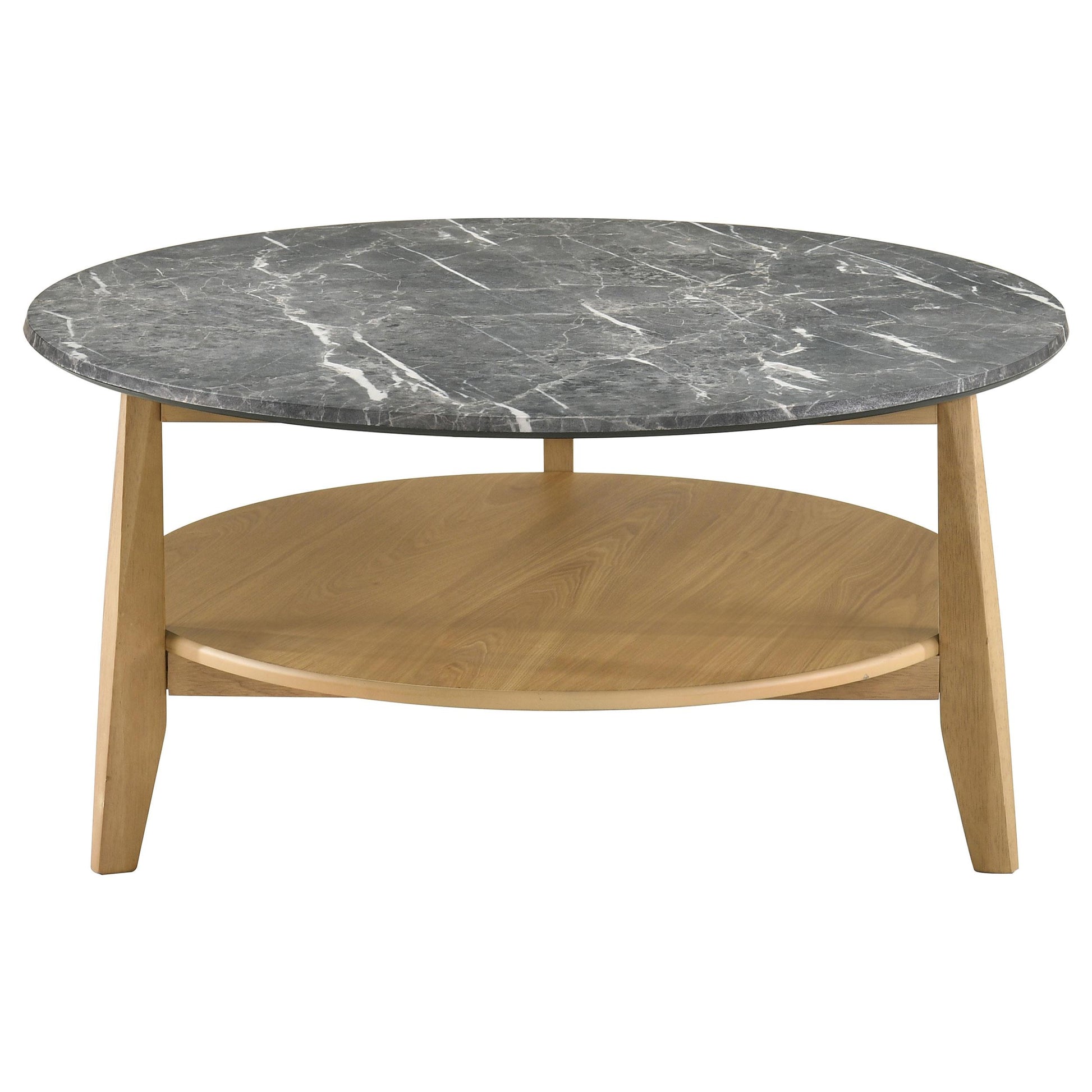  Coaster Furniture Bradley 706448-S2 2-Piece Round SmartTop Coffee Table Set - Grey/Natural IMAGE 7