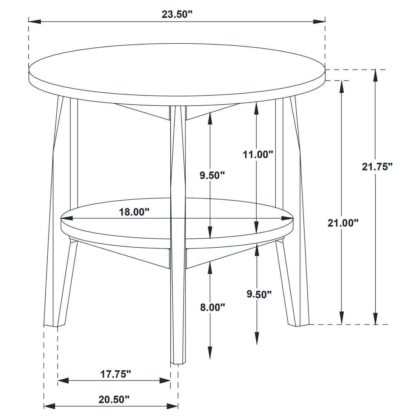  Coaster Furniture Bradley 706448-S3 3-Piece Round SmartTop Coffee Table Set - Grey/Natural IMAGE 12