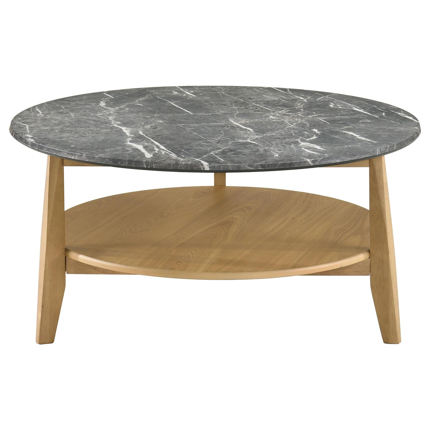  Coaster Furniture Bradley 706448-S3 3-Piece Round SmartTop Coffee Table Set - Grey/Natural IMAGE 7