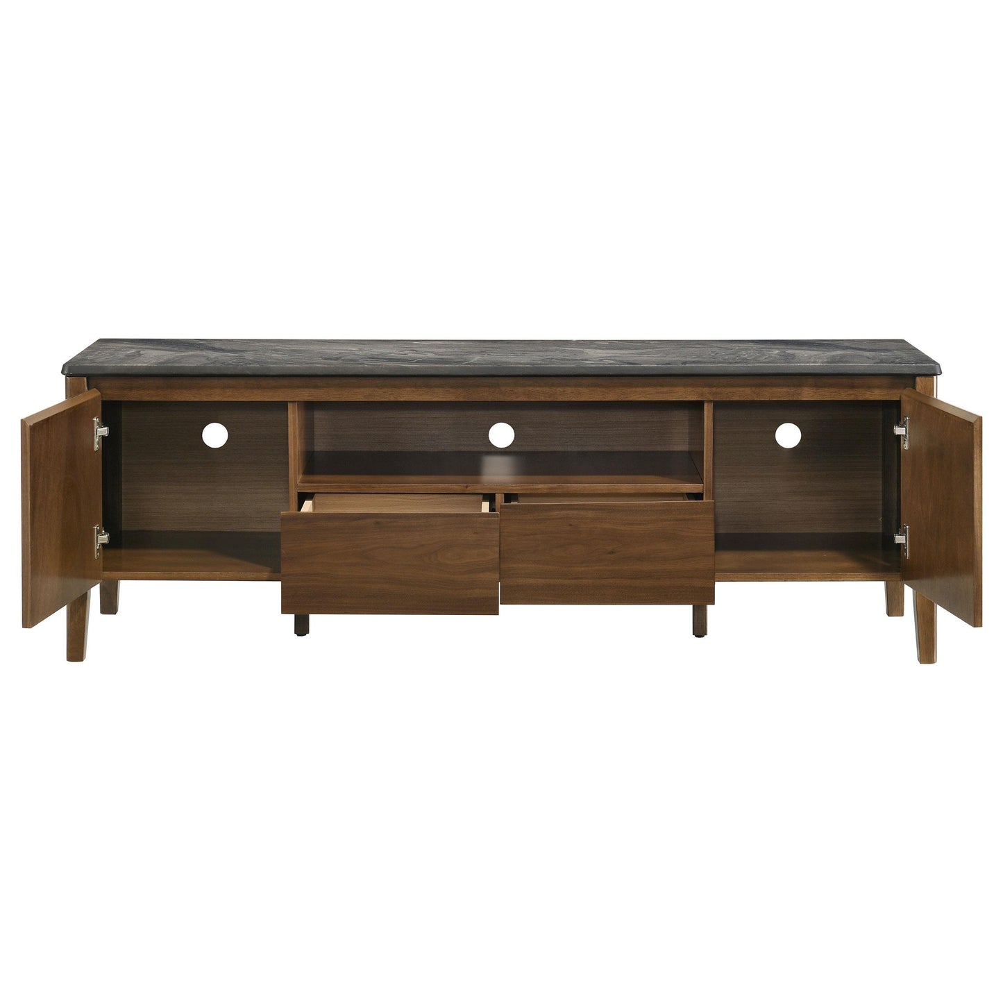  Coaster Furniture Bradley 706452 63-inch 2-Door SmartTop TV Stand Smokey and Brown - Smokey Grey/Brown IMAGE 10