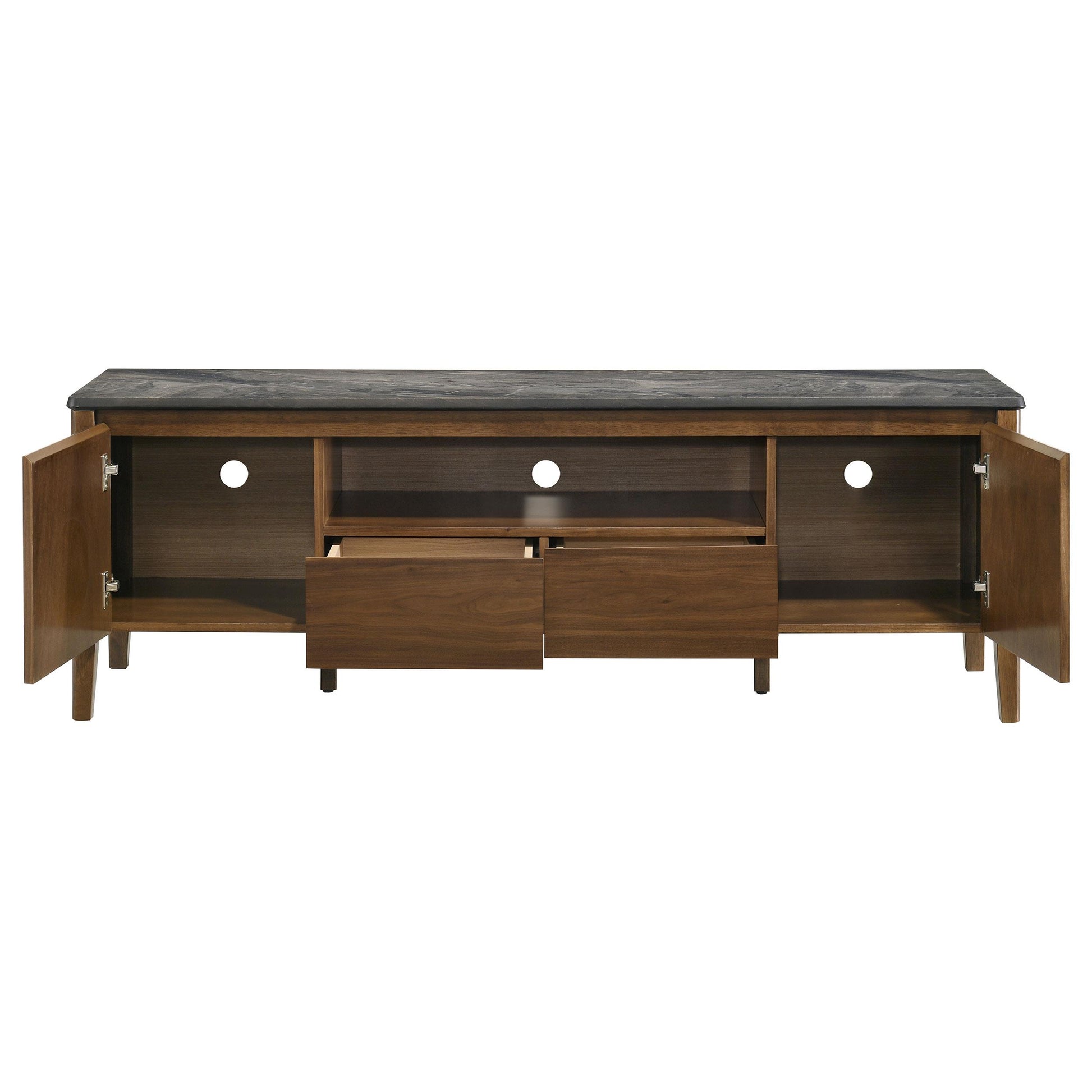  Coaster Furniture Bradley 706452 63-inch 2-Door SmartTop TV Stand Smokey and Brown - Smokey Grey/Brown IMAGE 10