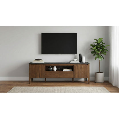  Coaster Furniture Bradley 706452 63-inch 2-Door SmartTop TV Stand Smokey and Brown - Smokey Grey/Brown IMAGE 4