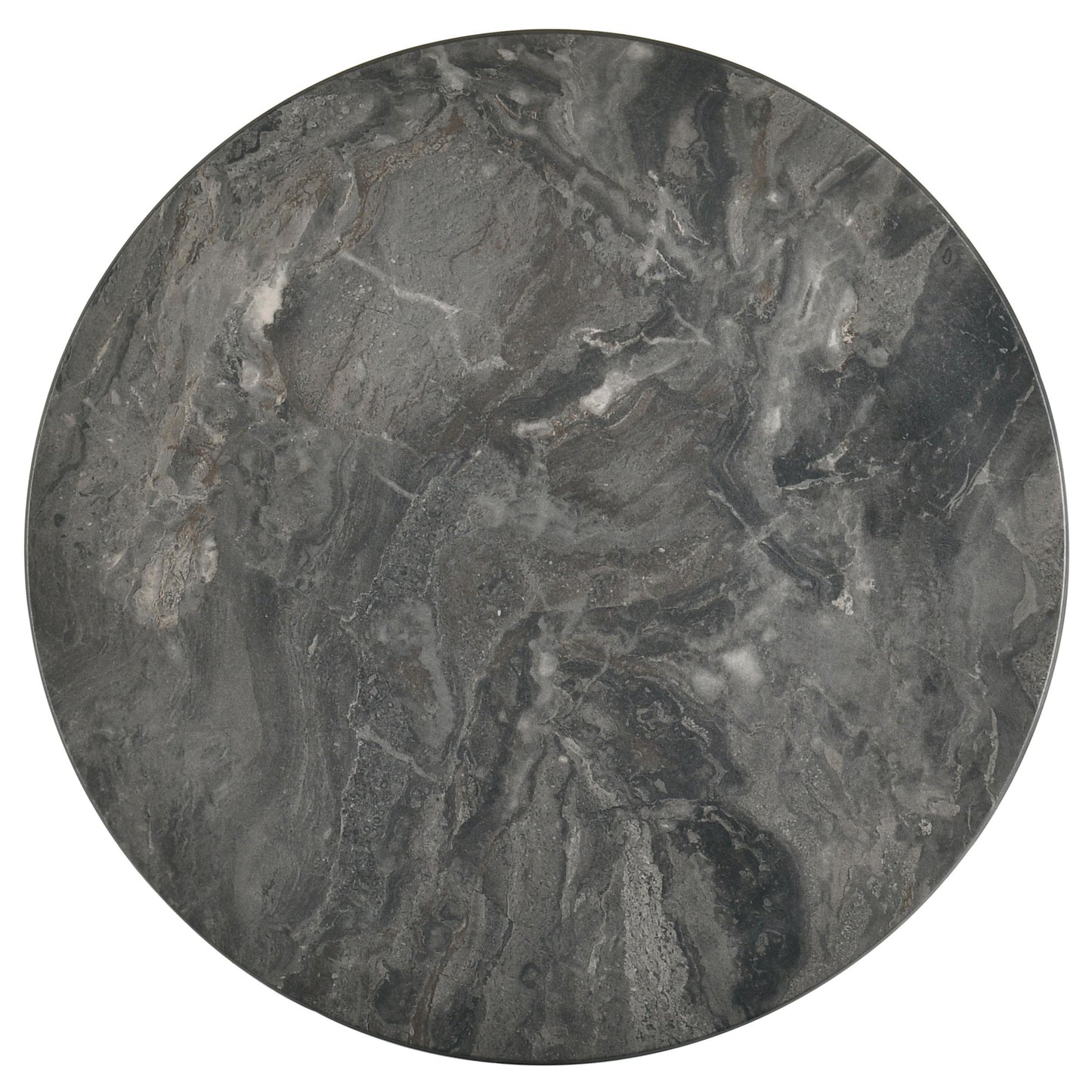  Coaster Furniture Bradley 706457 Round SmartTop Side Table - Smokey Grey/Dark Brown IMAGE 5