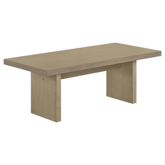  Coaster Furniture Decker 706468 47-Inch Rectangular Coffee Table - Natural Oak IMAGE 1