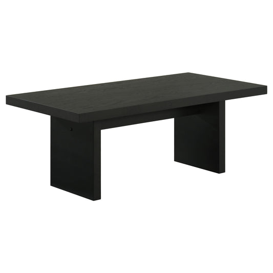  Coaster Furniture Decker 706478 47-Inch Rectangular Coffee Table - Black IMAGE 1