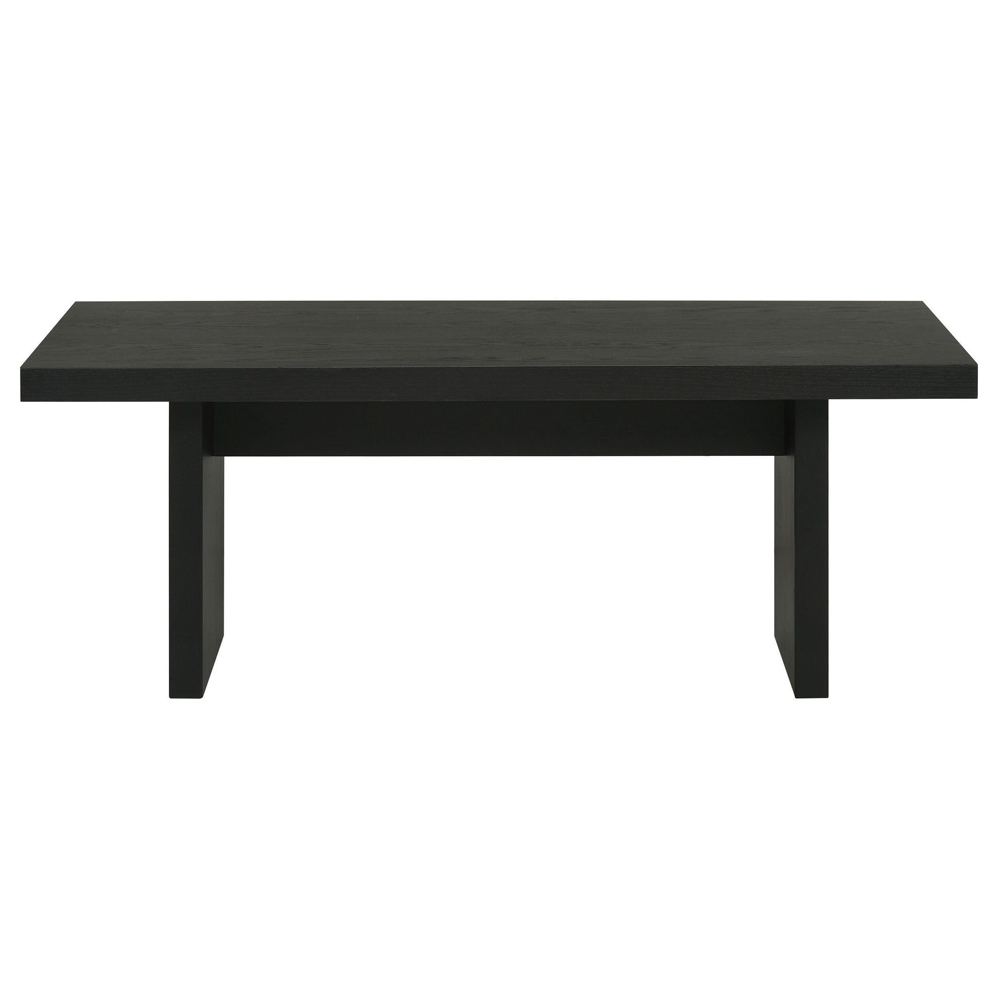  Coaster Furniture Decker 706478 47-Inch Rectangular Coffee Table - Black IMAGE 2
