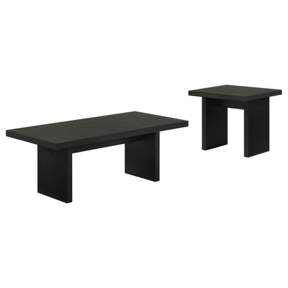  Coaster Furniture Decker 706478 47-Inch Rectangular Coffee Table - Black IMAGE 5