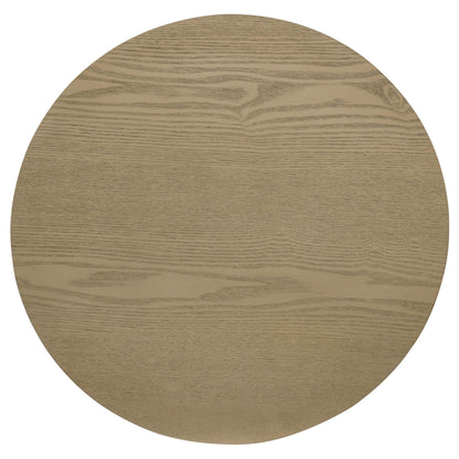  Coaster Furniture Hamlyn 706498-S2 2-piece Round Fluted Coffee and End Table Set - Natural Oak IMAGE 4