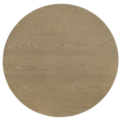  Coaster Furniture Hamlyn 706498-S3 3-piece Round Fluted Coffee and End Table Set - Natural Oak IMAGE 9