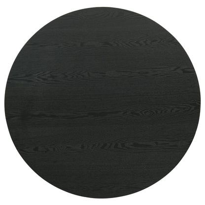  Coaster Furniture Hamlyn 706508-S2 2-piece Round Fluted Coffee and End Table Set - Black IMAGE 8